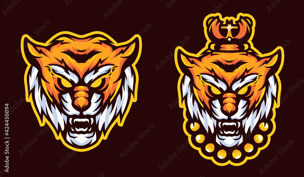 Tiger King Mascot Esports Logo Tiger King Mascot Esports Logo