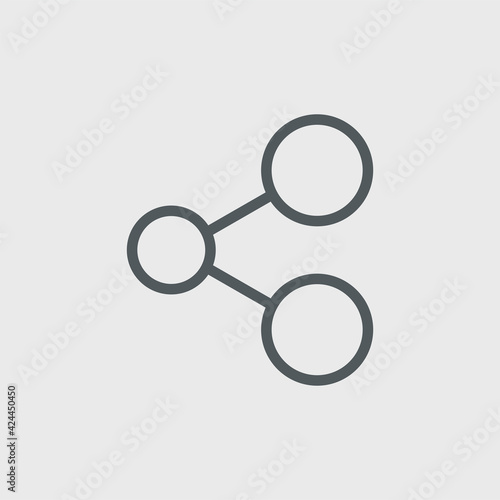 Share icon isolated on background. Networking symbol modern, simple, vector, icon for website design, mobile app, ui. Vector Illustration