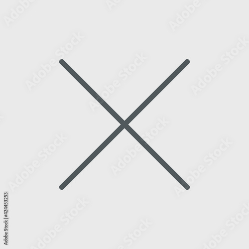 Cross icon isolated on background. Close symbol modern, simple, vector, icon for website design, mobile app, ui. Vector Illustration