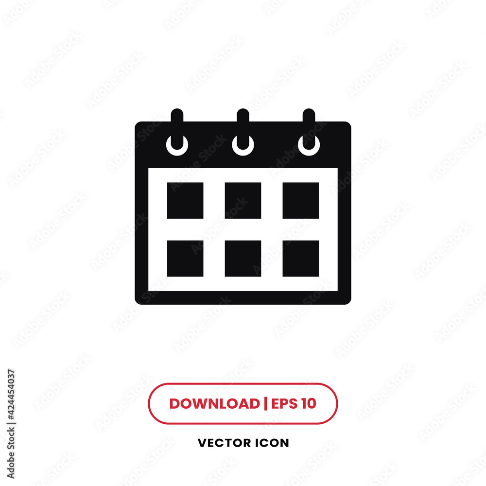 Calendar icon vector. Date sign Calendar icon vector. Date sign