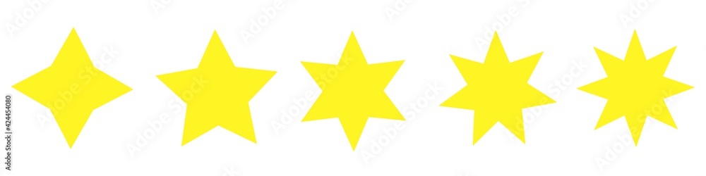 Set of stars - stock vector Set of stars - stock vector