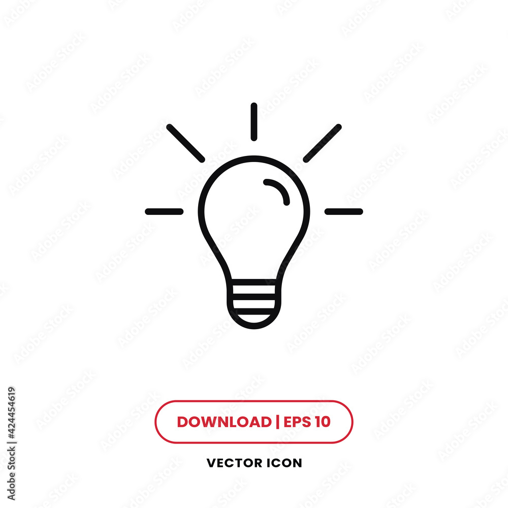 Light bulb icon vector. Creative idea sign Light bulb icon vector. Creative idea sign