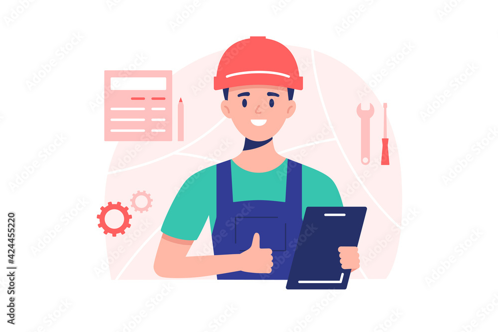 Male worker in uniform Male worker in uniform