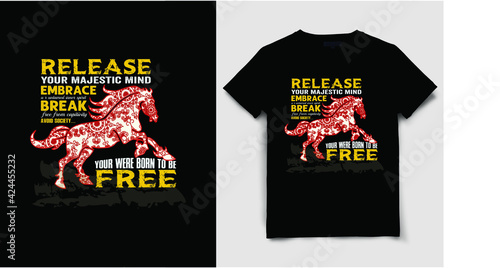 Typography T Shirt Design, Custom, Animal, Horse Lover