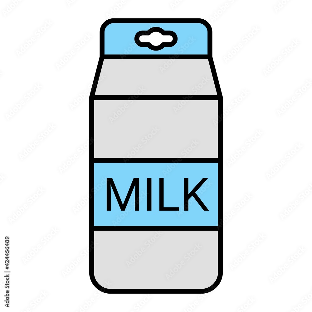 Vector Milk Outline Icon Design Vector Milk Outline Icon Design
