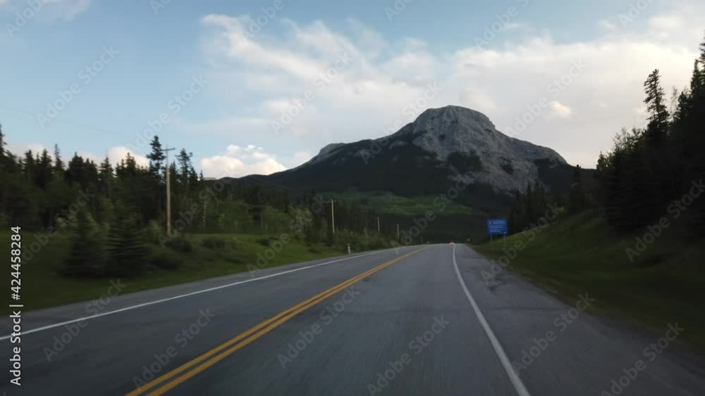 Cinematic Gimbal Driving Kananaskis, Alberta Cinematic Gimbal Driving Kananaskis, Alberta
