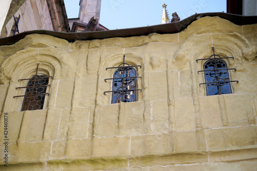 Elaborately artfull crafted wrought iron work on buildings in Germany, Bavaria photo