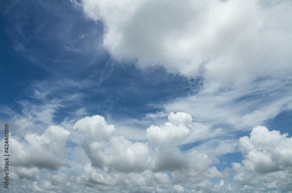 White clouds in the blue sky during the day. Roof replacement tool. Resource for designers. White clouds in the blue sky during the day. Roof replacement tool. Resource for designers.