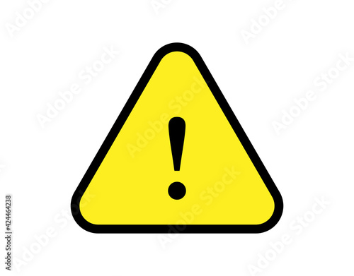 Hazard warning attention sign. Vector illustration