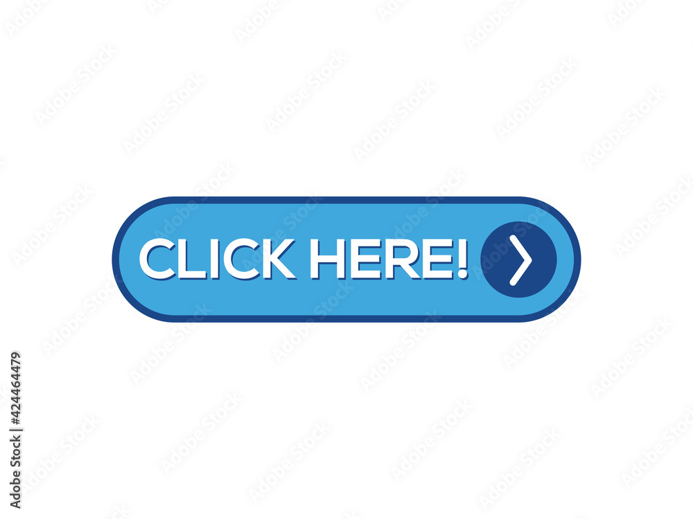 Click here button with arrow icons Click here button with arrow icons