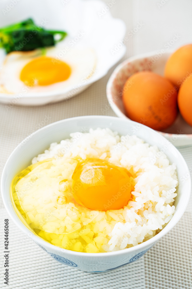 Tamago kake gohan, a staple of Japanese breakfast Tamago kake gohan, a staple of Japanese breakfast