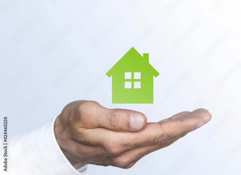 mano, lato, palmo, mano aperta, icona, casa, casetta mano, lato, palmo, mano aperta, icona, casa, casetta