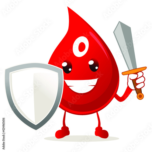 blood mascot cartoon in vector