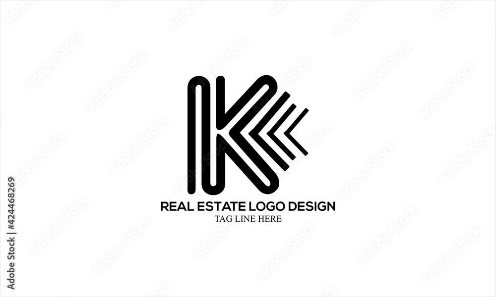 Obraz premium Creative and Ilegant illustration Real Estate Logo design