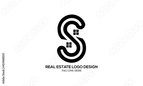 Creative and Ilegant illustration Real Estate Logo design