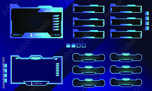 Colorful Twitch streaming panel Set Design.