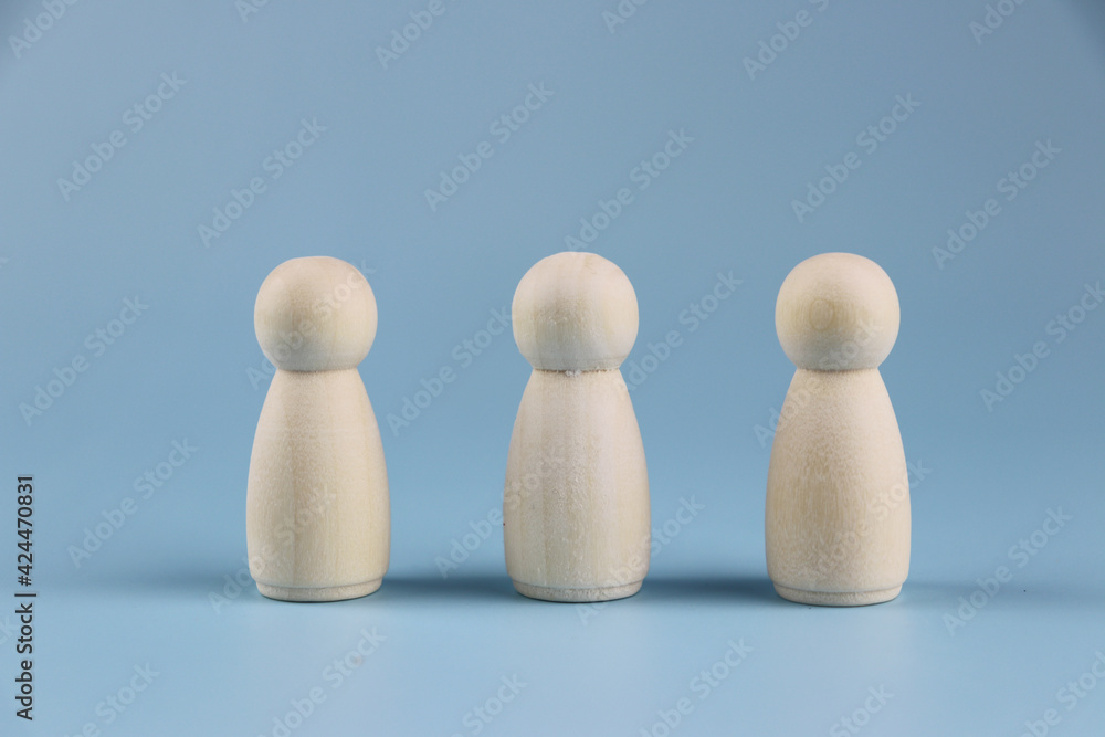 Successful team leader on blue background. business concept Successful team leader on blue background. business concept