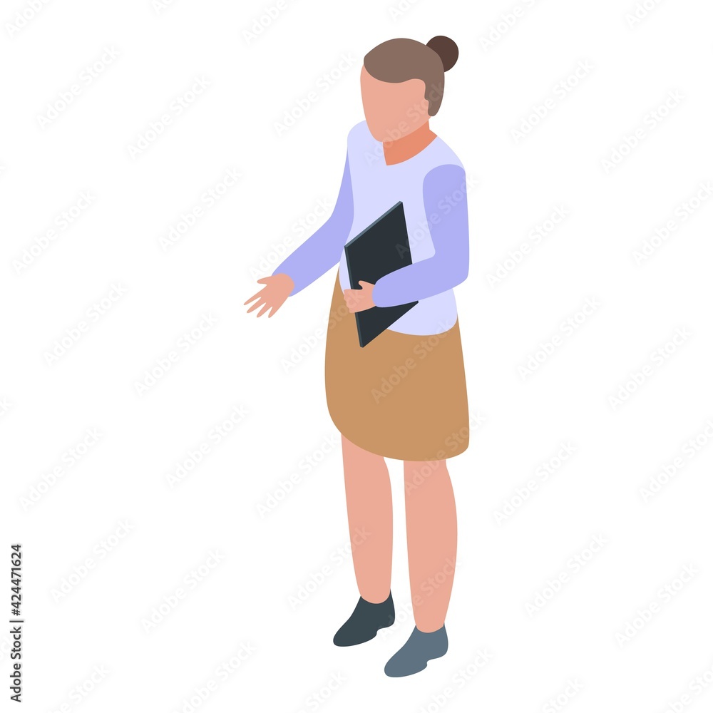 Rent manager icon. Isometric of Rent manager vector icon for web design isolated on white background Rent manager icon. Isometric of Rent manager vector icon for web design isolated on white background