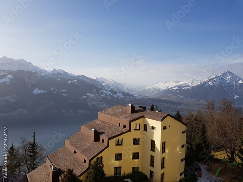 Interlaken view from top of Mountain