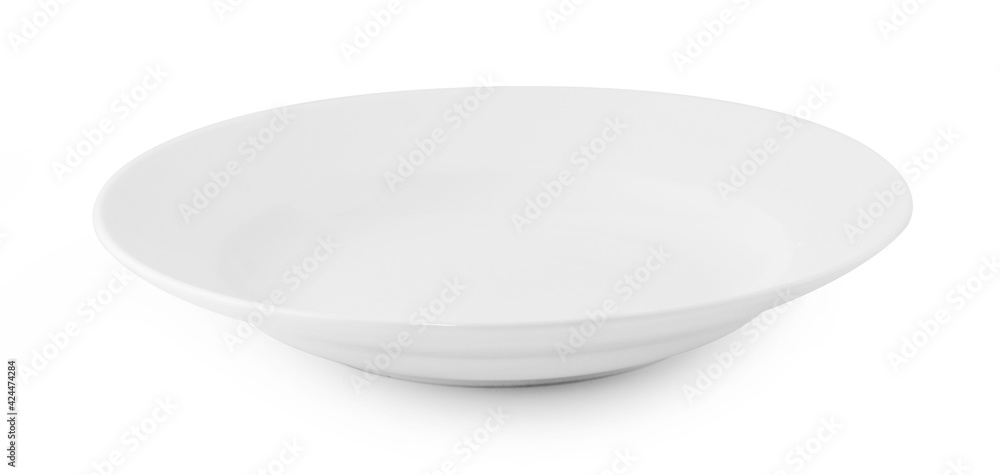 empty plate isolated on white background empty plate isolated on white background
