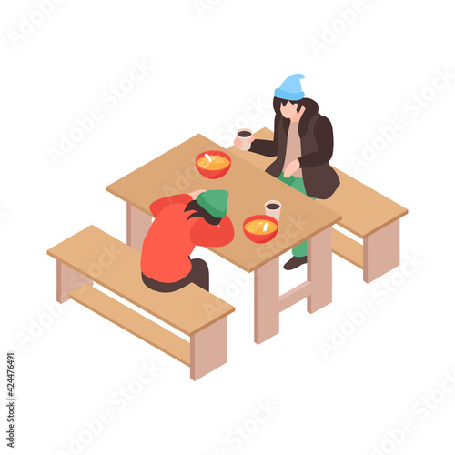 Homeless Eating Food Composition