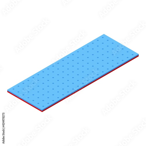 Pilates mat icon. Isometric of Pilates mat vector icon for web design isolated on white background
