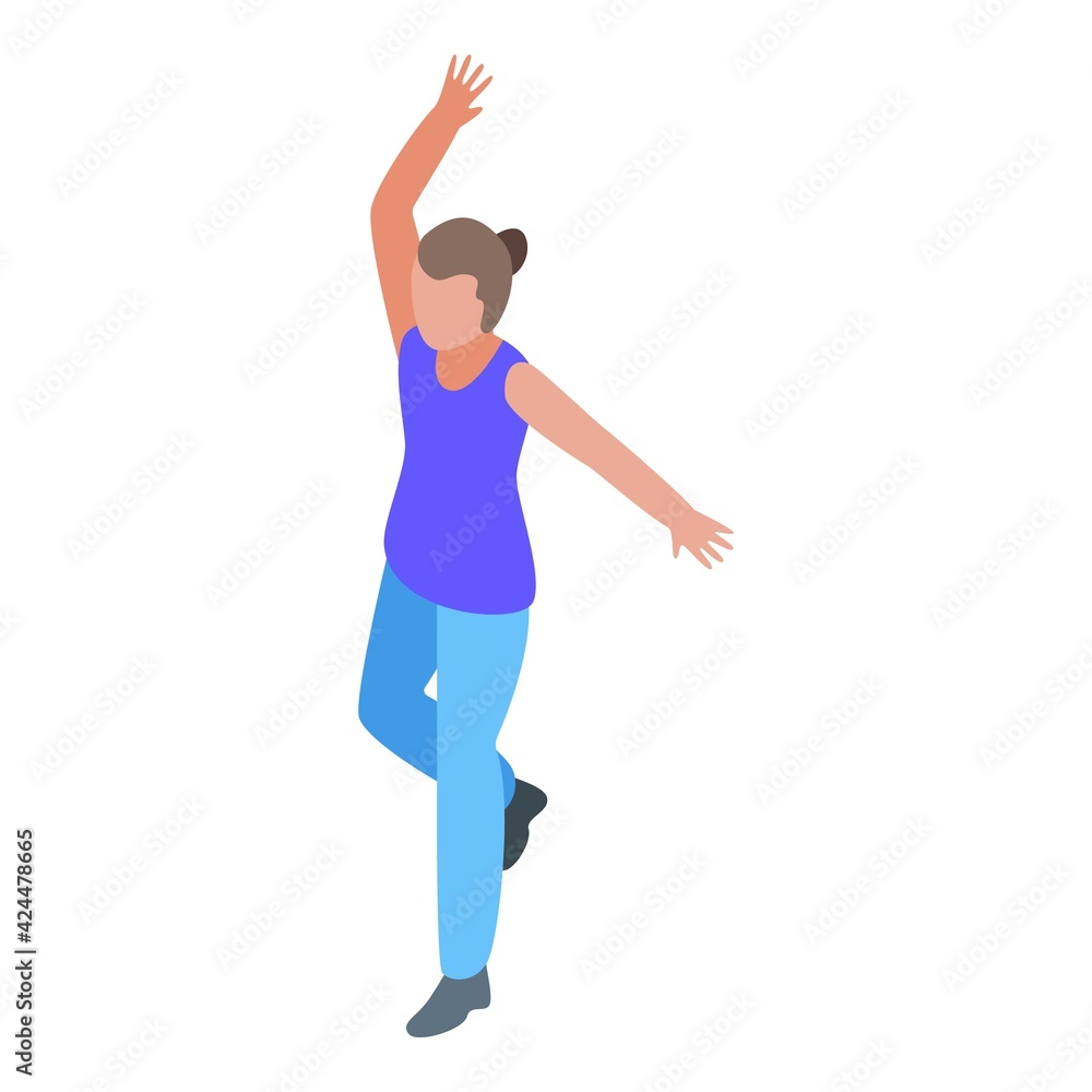 Fototapeta premium Pilates hand exercise icon. Isometric of Pilates hand exercise vector icon for web design isolated on white background