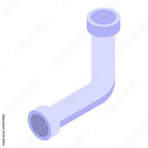 Sewerage angle pipe icon. Isometric of Sewerage angle pipe vector icon for web design isolated on white background