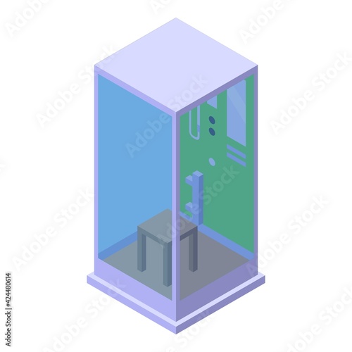 Chair shower stall icon. Isometric of Chair shower stall vector icon for web design isolated on white background