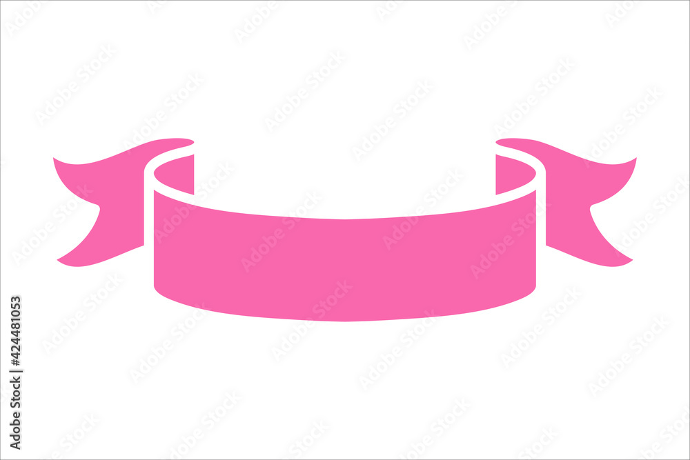 Swaying ribbons for retro text labels Product price tag Isolated on white background Swaying ribbons for retro text labels Product price tag Isolated on white background