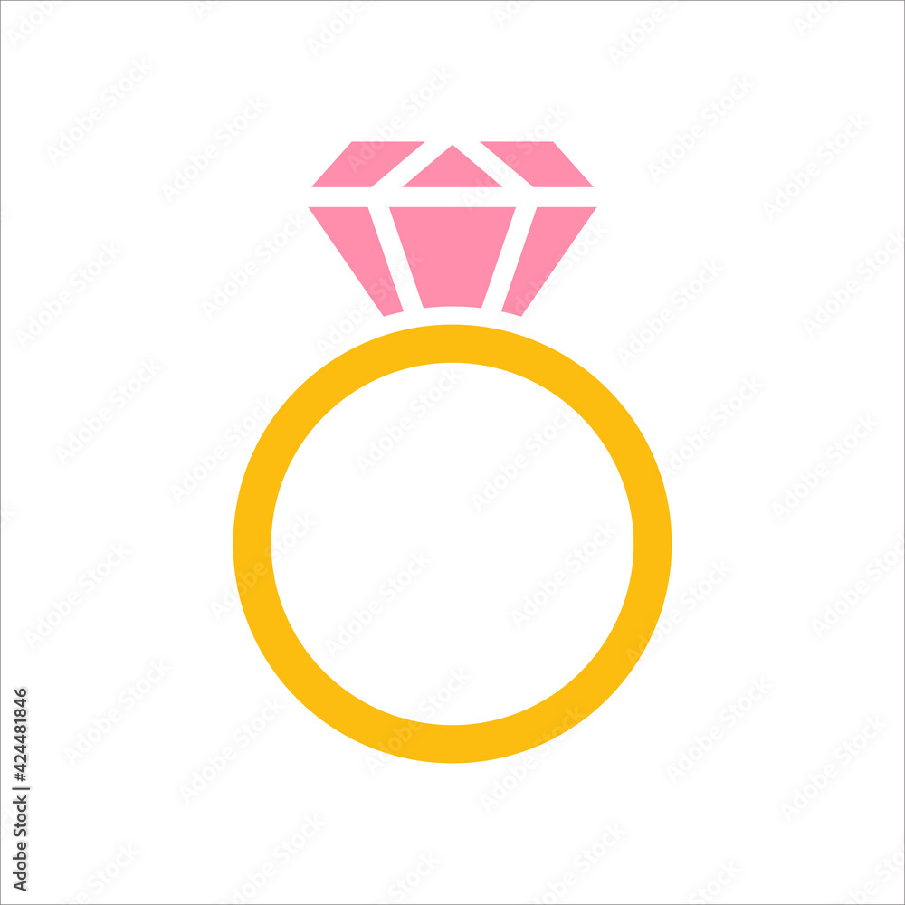 Vector diamond ring Two gold rings are related on the day of the wedding. Vector diamond ring Two gold rings are related on the day of the wedding.