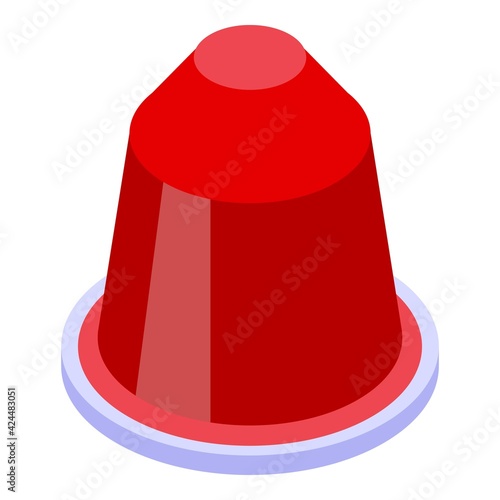Coffee pod drink icon. Isometric of Coffee pod drink vector icon for web design isolated on white background