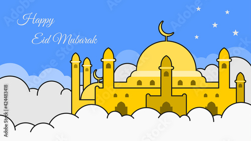 Happy Eid Mubarak Greeting Concept