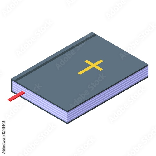 Justice book icon. Isometric of Justice book vector icon for web design isolated on white background