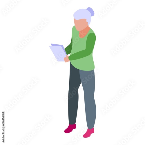 Grandmother inheritance icon. Isometric of Grandmother inheritance vector icon for web design isolated on white background
