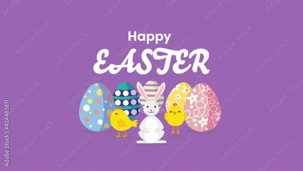 Beautiful Easter Background, Cute Easter Symbols Beautiful Easter Background, Cute Easter Symbols