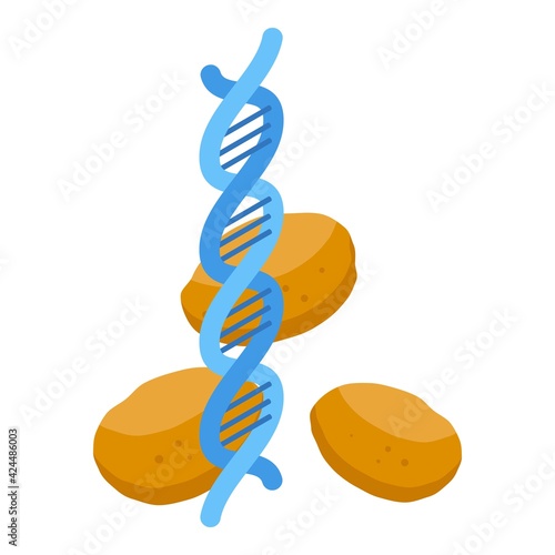 Dna gmo icon. Isometric of Dna gmo vector icon for web design isolated on white background