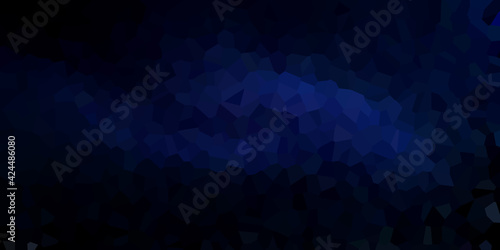 Low poly background by deep blue color