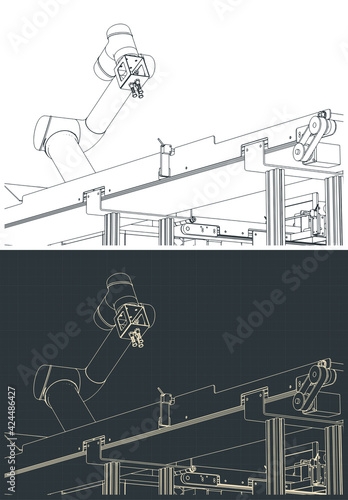 Robotic factory line blueprints