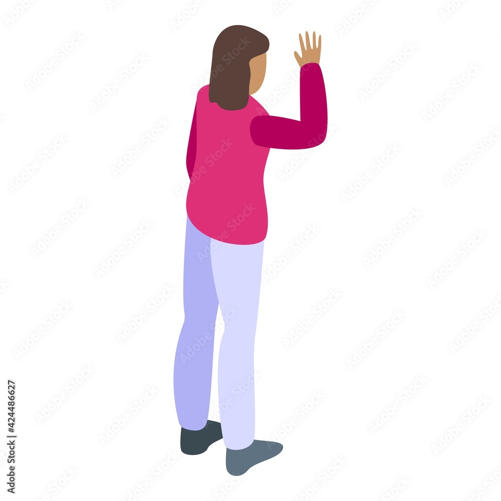 Social interaction icon. Isometric of Social interaction vector icon for web design isolated on white background Social interaction icon. Isometric of Social interaction vector icon for web design isolated on white background