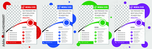 Medical Doctor Hospital Clinic flyer vector illustration in flat style design.