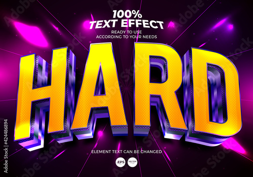 Hard Editable Text Effect