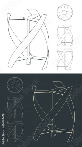 Vertical axis wind turbine blueprints
