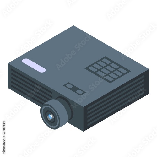Projector icon. Isometric of Projector vector icon for web design isolated on white background
