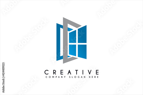 Windows logo design template element. Windows icon design. Suitable for Business and real estate isolated on white background