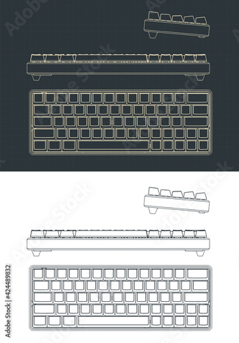 Mechanical keyboard drawings