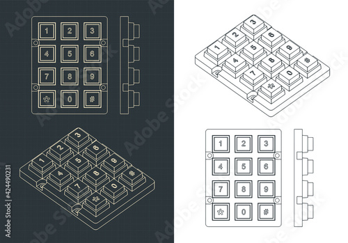 Numeric keypad drawings