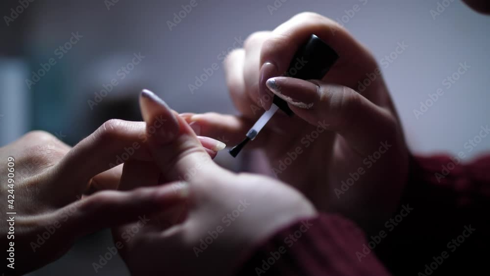 footge of nail coating manicurist footge of nail coating manicurist