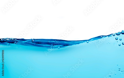 Water drop surface moving wave isolated background