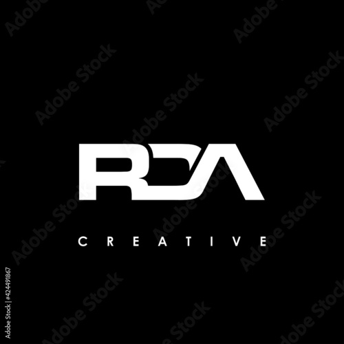 RDA Letter Initial Logo Design Template Vector Illustration